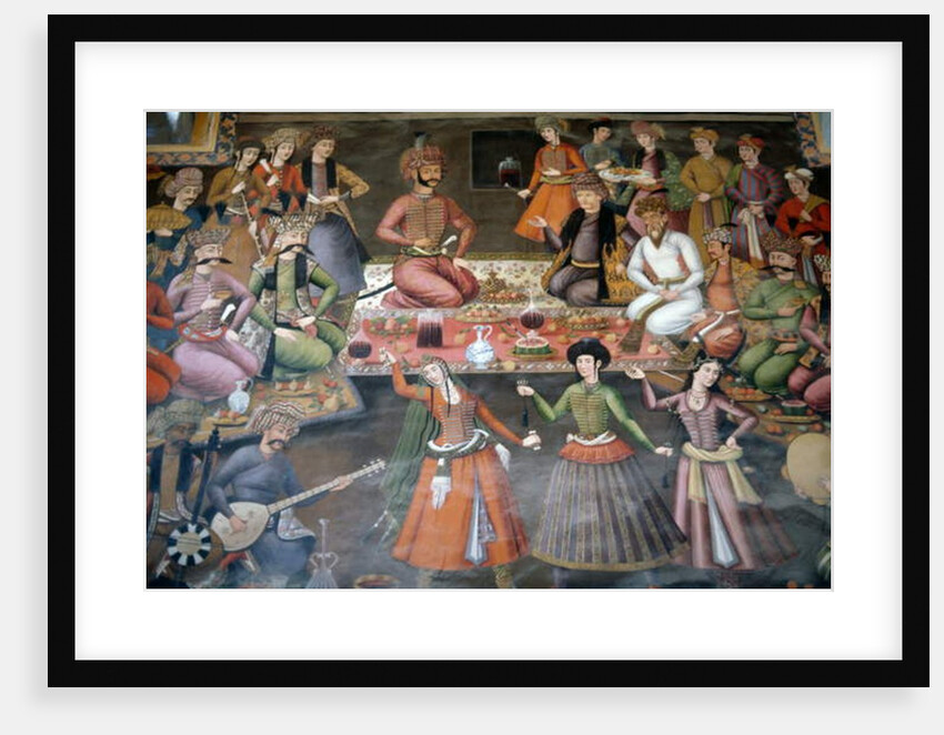 Shah Abbas I Great receiving Nadr Vali Muhammad Khan of Khanate of Bukhara, Reception Hall, 1647 by Persian School