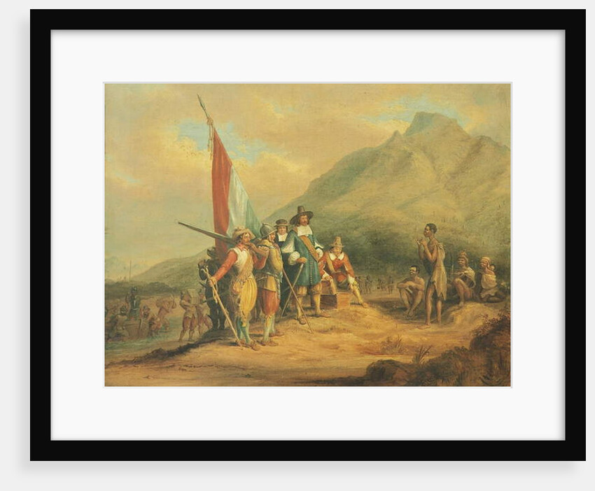 The arrival of Jan van Riebeeck and his men at the Cape of Good Hope in April 1652, 1850 by Charles Davidson Bell
