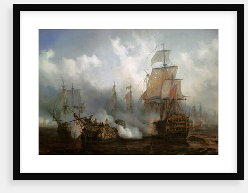 The Redoutable in the Battle of Trafalgar, October 21, 1805 by Auguste Etienne Francois Mayer