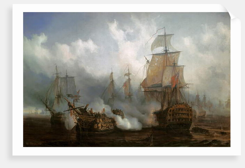 The Redoutable in the Battle of Trafalgar, October 21, 1805 by Auguste Etienne Francois Mayer