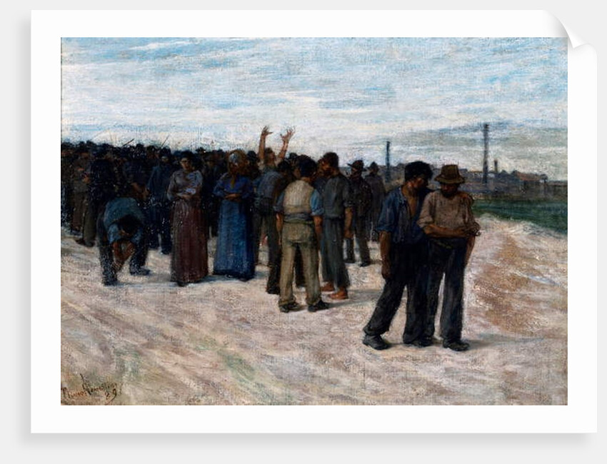 The Strike, 1889 by Plinio Nomellini