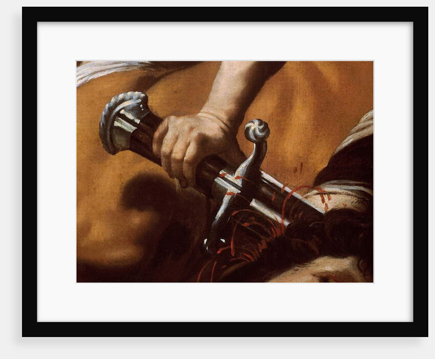 Detail of David's sword from David and Goliath, 1609-10 by Orazio Borgianni