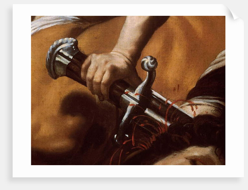 Detail of David's sword from David and Goliath, 1609-10 by Orazio Borgianni