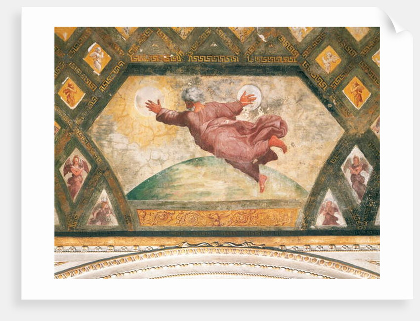 The Creation of the Sun and Moon, c.1518 by Raphael