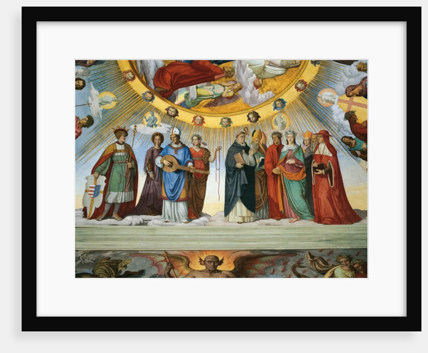 Dante and Beatrice speak to the teachers of wisdom by Philipp Veit