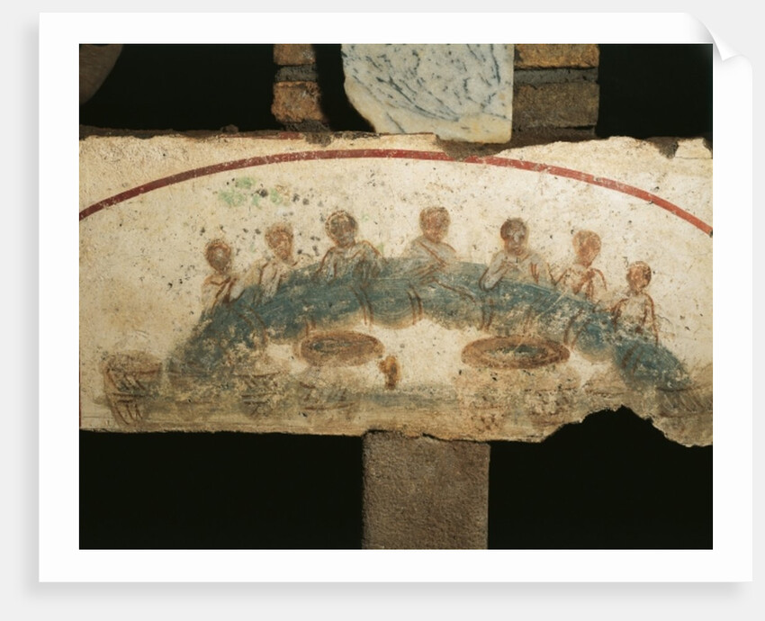 Eucharistic banquet, Cubicula of the Sacraments by Paleo-Christian