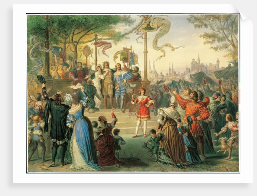 The Feast of St. John, Scene 5 from 'Die Meistersinger' by Richard Wagner, 1888 by Michael Echter