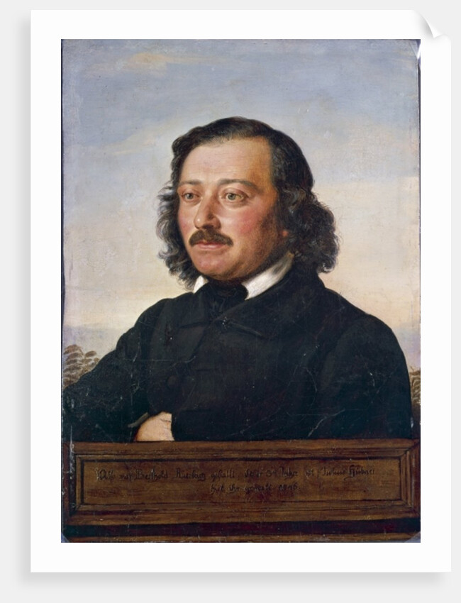 Portrait of Berthold Auerbach, 1846 by Rudolf Julius Benno Huebner