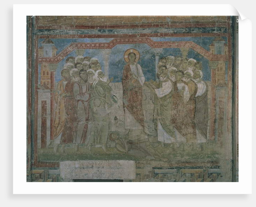 Jesus heals a possessed man in the Capernaum synagogue by Austrian School