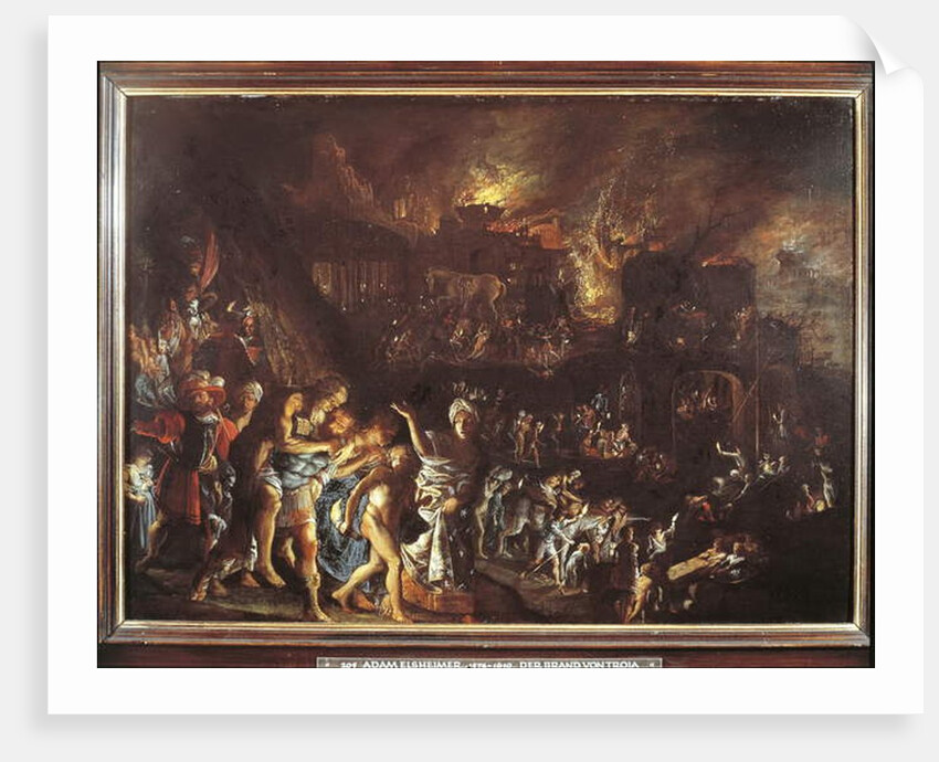 The Burning of Troy, c. 1604 by Adam Elsheimer