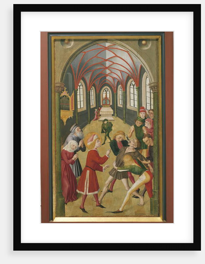 St. Martin exorcising a possessed person by French School