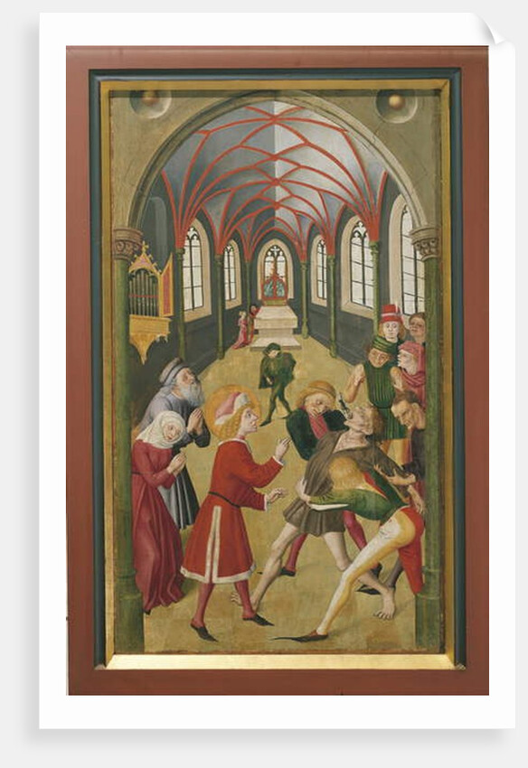 St. Martin exorcising a possessed person by French School