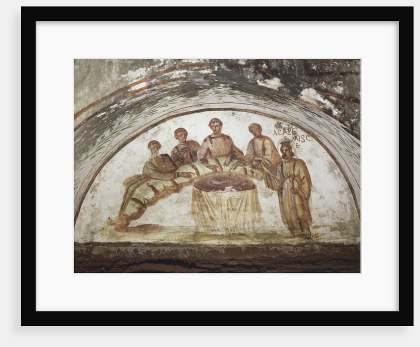 Fresco depicting banquet scene by Roman