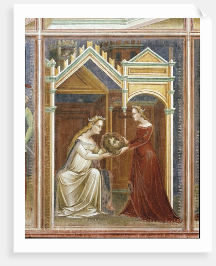 Salome offering the head of John the Baptist to her mother Herodius, c.1350-60 by Italian School