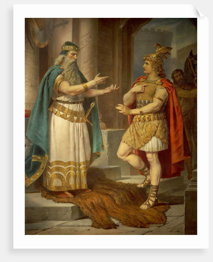 King Sigurd meets the wise hermit Grypin by Wilhelm Hauschild
