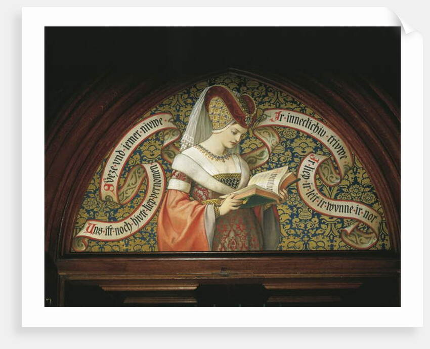 Lady reading 'Tristan and Isolde' by German School