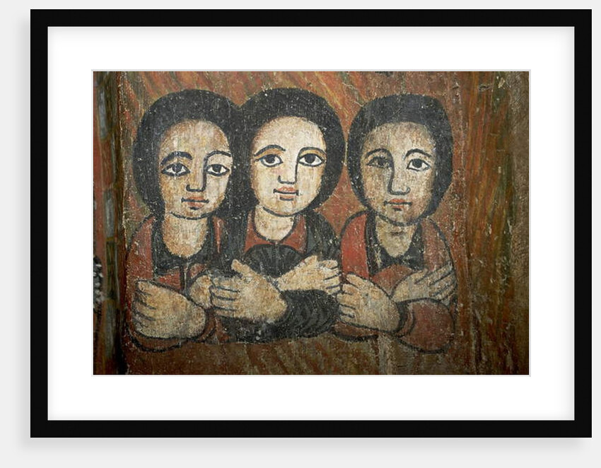 Detail of wall painting by School Ethiopian