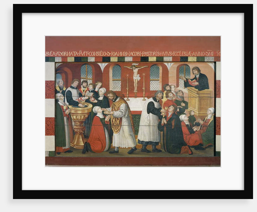 Martin Luther preaching by Dutch School