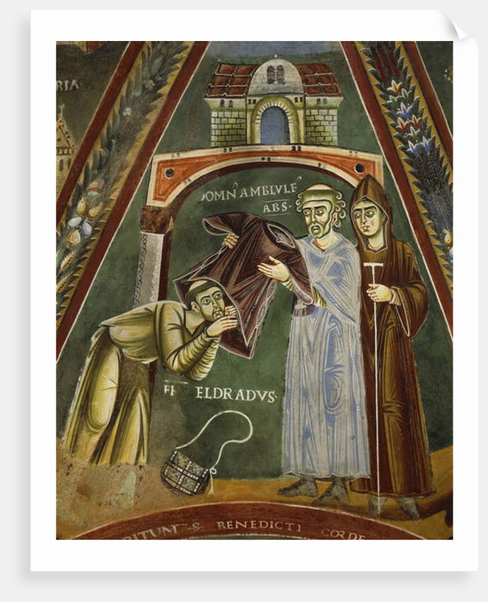 Saint Heldrad returns from Santiago de Compostela, in the Chapel of Sts. Heldrad and Nicholas by Italian School