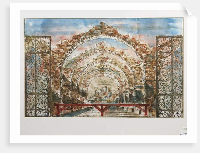 Set design for the ballet 'Bolero' by Maurice Ravel by G Rigon