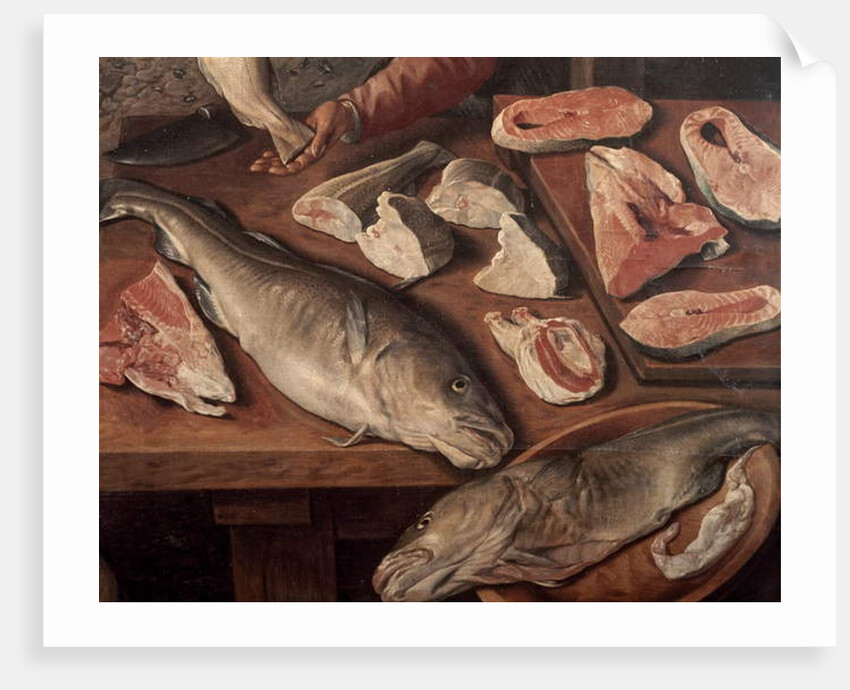 Fish market, 1569, Detail by Joachim Beuckelaer or Bueckelaer