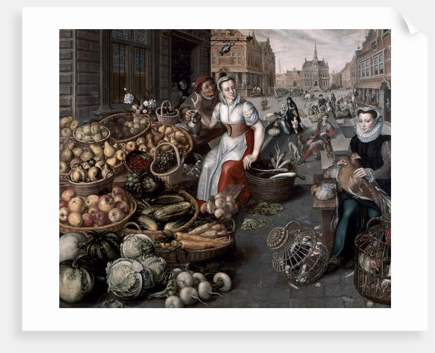 Woman selling fruit and vegetables, c.1590 by Arnout de Muyser