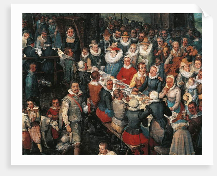 Wedding Banquet, Detail by Jan the Elder Brueghel