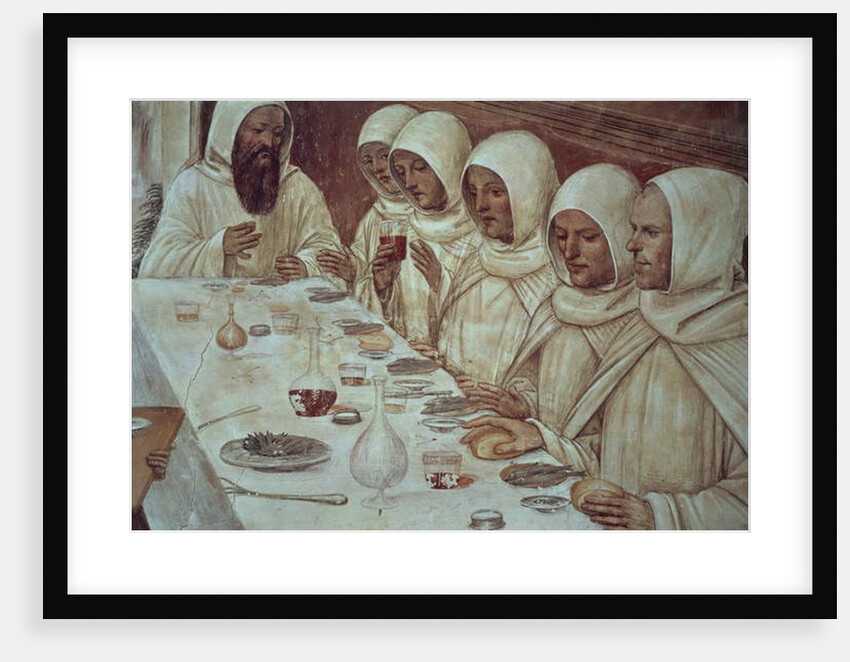 St Benedict having obtained ample flour and fed the monks by Giovanni Antonio Bazzi Sodoma