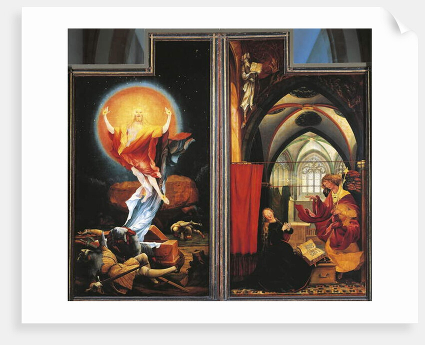 The Annunciation and Resurrection of Christ by Matthias (c.1480-1528) Grunewald