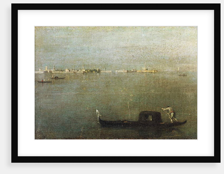 Gondola on Lagoon, Gray Lagoon c. 1765 by Francesco Guardi
