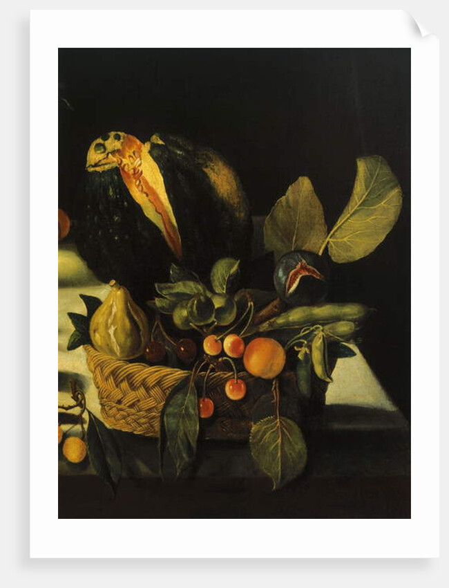 Still life with flowers and fruit by Michelangelo Merisi da Caravaggio