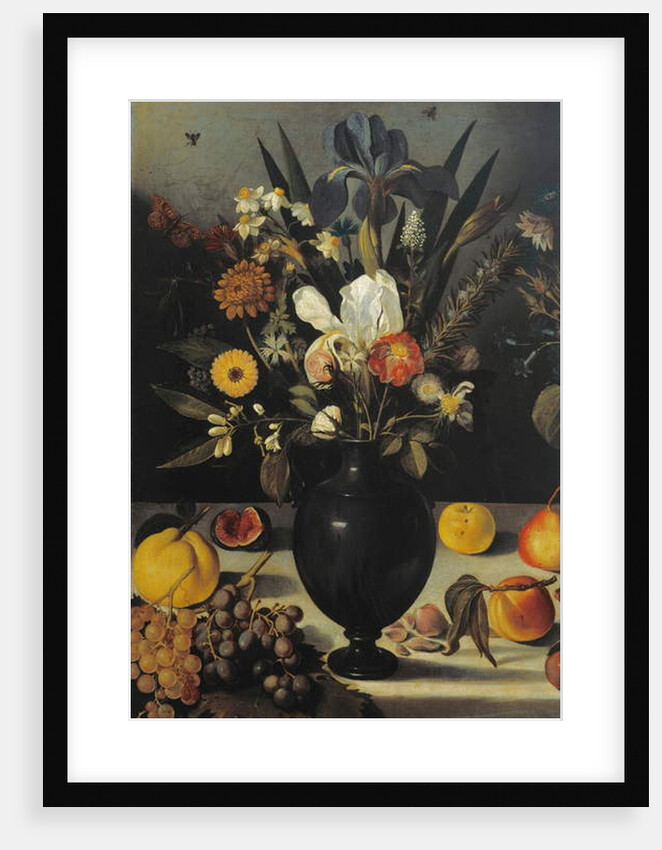 Still life with flowers and fruit, by Master of the Hartford Still Life, c.1600-10 by Michelangelo Merisi da Caravaggio