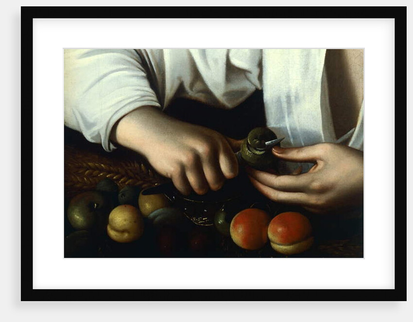 Boy Peeling Fruit, detail, 1591 by Michelangelo Merisi da Caravaggio