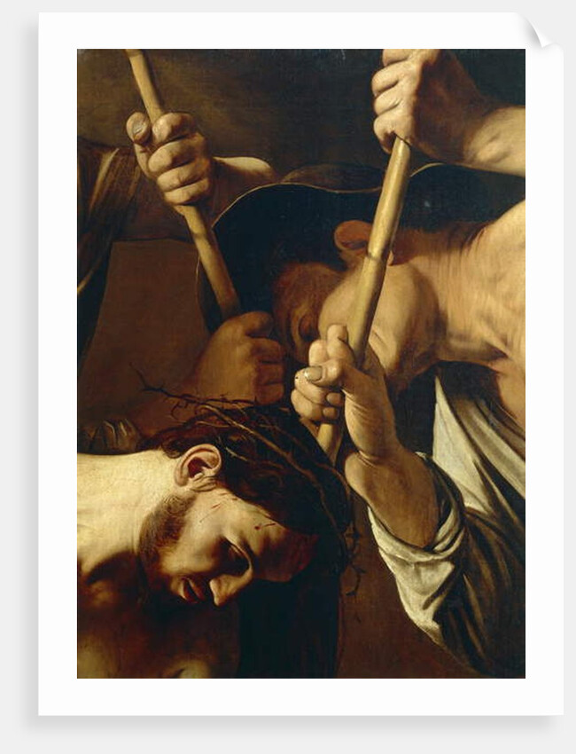 Face of Christ, The Crowning with Thorns, c.1603 by Michelangelo Merisi da Caravaggio