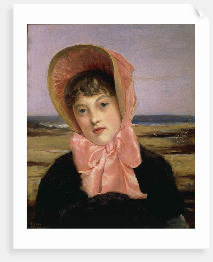 Girl with Pink Hat, 1883 by Jacques-Emile Blanche