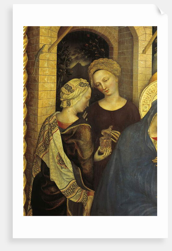 Adoration of the Magi detail of servants, 1423 by Gentile da Fabriano