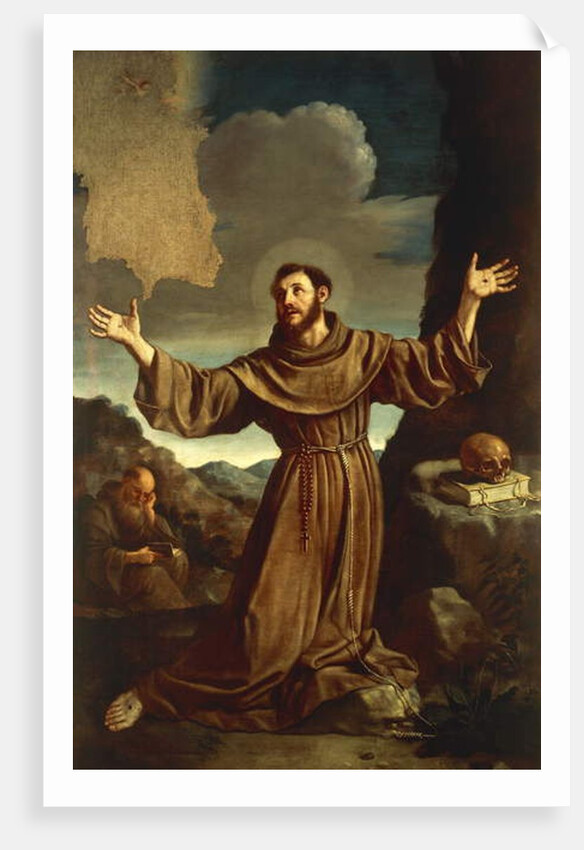 St. Francis of Assisi Receiving the Stigmata by Guercino (1591-1666)