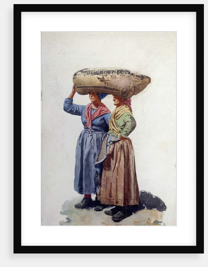 Two women dock workers at Genoa port, c.1890 by L. Allavena