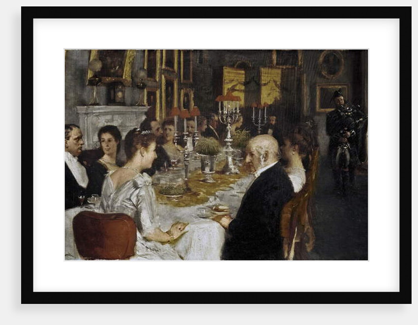 Dinner at Haddo House, 1884 by Alfred Edward Emslie by Alfred Edward Emslie