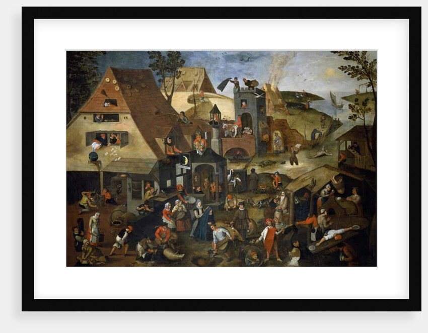 Netherlandish Proverbs, c.1559 by Pieter the Younger Brueghel