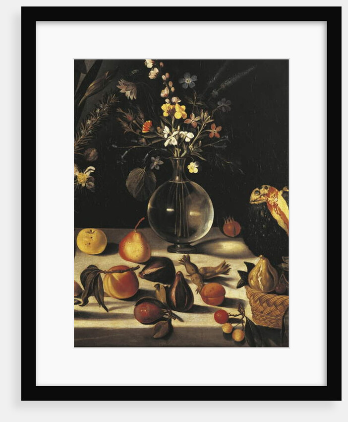 Still life with flowers and fruit, by Master of the Hartford Still Life, c.1600-10 by Michelangelo Merisi da Caravaggio