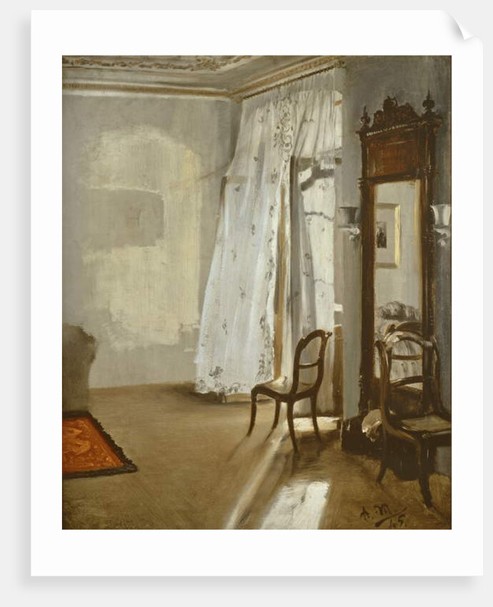 Room with balcony, 1845 by Adolph Friedrich Erdmann von Menzel