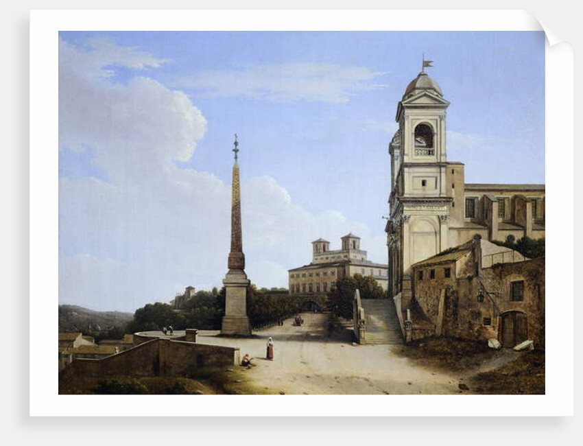 Trinita' dei Monti and the French Academy, Rome by Giambattista Bassi