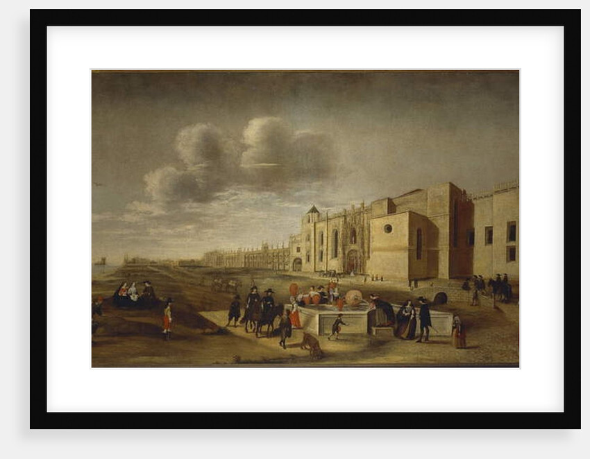 Panoramic view of Jeronimos Monastery and Belem Square, Lisbon, 1650 by Filipe Lobo