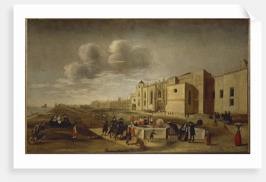 Panoramic view of Jeronimos Monastery and Belem Square, Lisbon, 1650 by Filipe Lobo