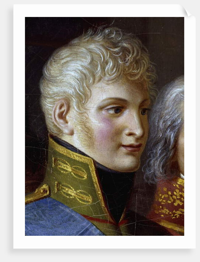 Portrait of Tsar Alexander I of Russia, detail by Jean-Charles Tardieu
