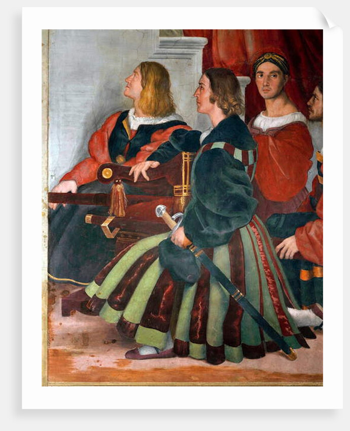 Papal bearers, detail of The Mass at Bolsena, Room of Heliodorus, 1511-14 by Raphael (1483-1520)