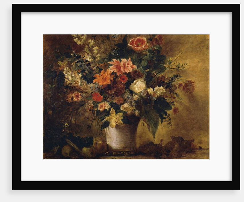 Flowers and Fruit by Ferdinand Victor Eugene Delacroix