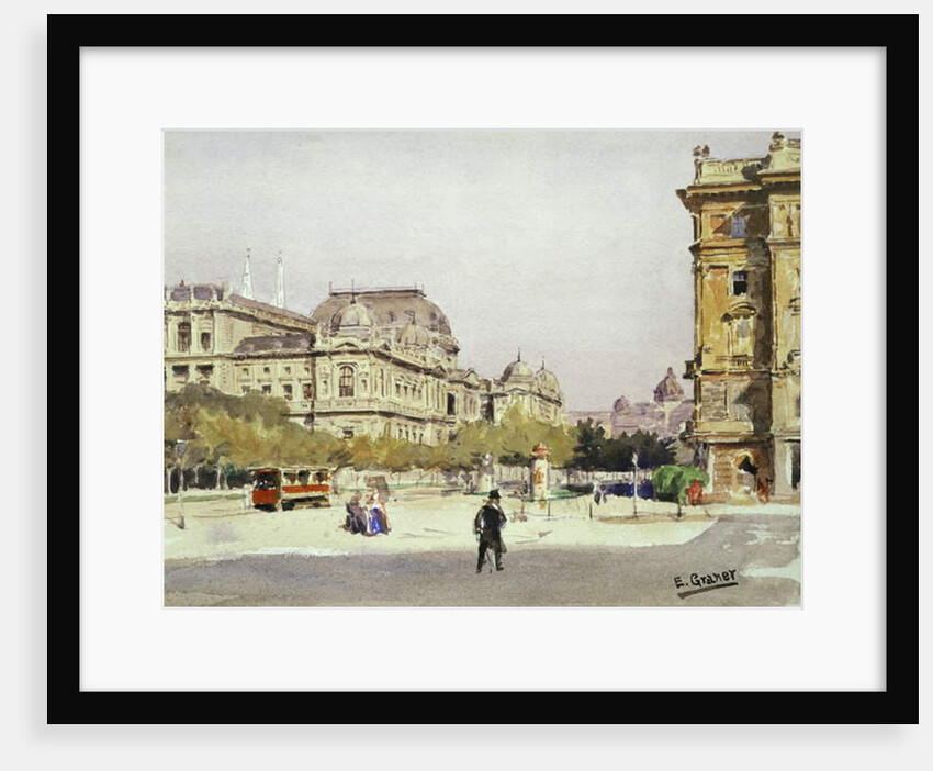 Ring and Opera House in Vienna, Austria by Ernst Graner