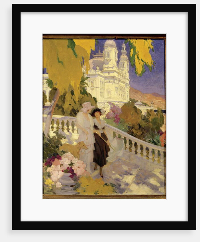 The Walk on the Terrace of the Casino of Montecarlo by Rene Lelong